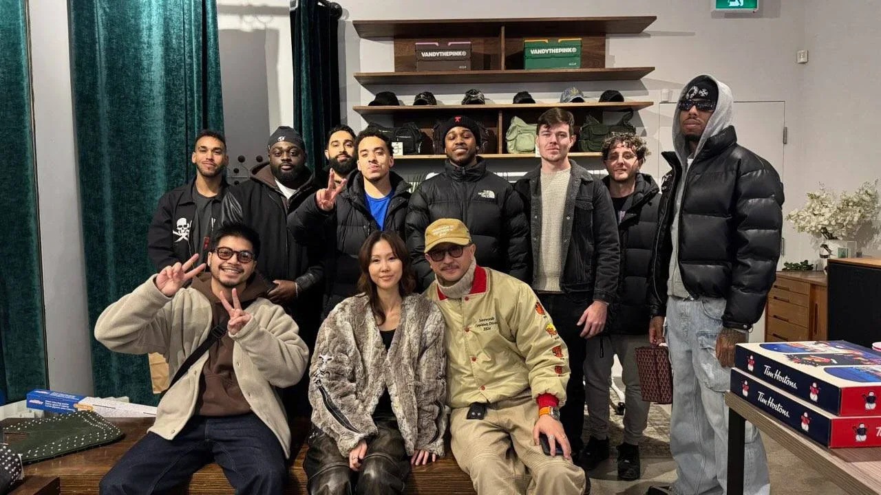 The WLTH collective together at a pop-up